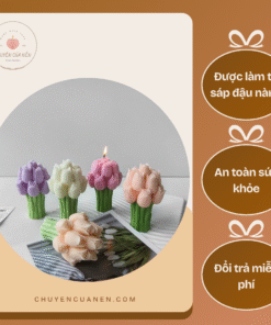 nến thơm hình dạng hoa tulip