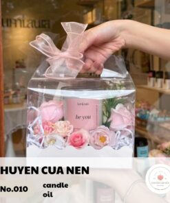 Set Quà Tặng Sinh Nhật, Ngày Lễ – Nến Thơm & Hoa Lụa Cao Cấp – Chuyện của Nến