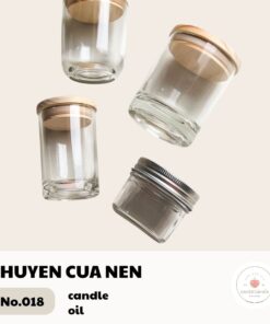Cốc Đựng Nến Nắp Tre Bo Góc 170G - Chuyện Của Nến