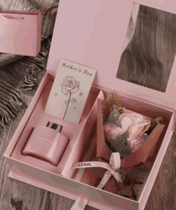 Set Hộp Quà - Tinh Dầu Thơm Khếch Tán Kèm Hoa Lụa Trang Trí