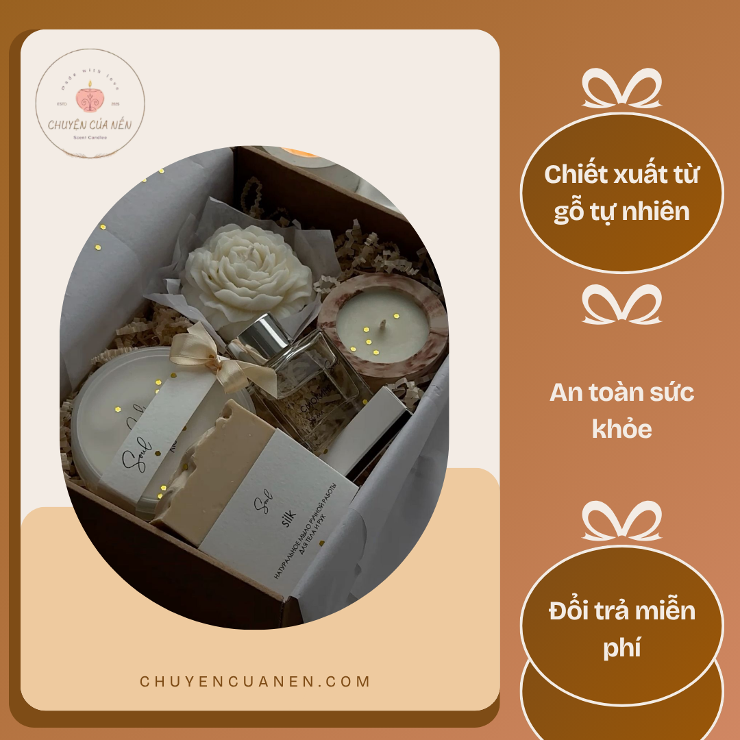Set Quà Tặng SNT102 Chuyện Của Nến – Set Quà Tặng Sang Trọng Cao Cấp 2026 Set quà tặng SNT102 Chuyện Của Nến cao cấp với nến thơm, tinh dầu, xà phòng và nước hoa. Hương thơm thiên nhiên, thiết kế sang trọng, lý tưởng tặng sinh nhật, kỷ niệm, khách hàng. Đổi trả miễn phí.