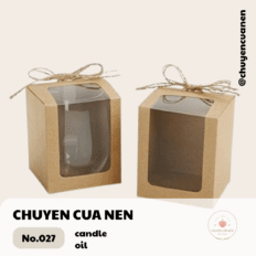 Hộp quà giấy kraft đựng nến Hộp quà giấy kraft đựng nến thiết kế tối giản, sang trọng, phù hợp làm quà tặng và bảo quản nến thơm an toàn.